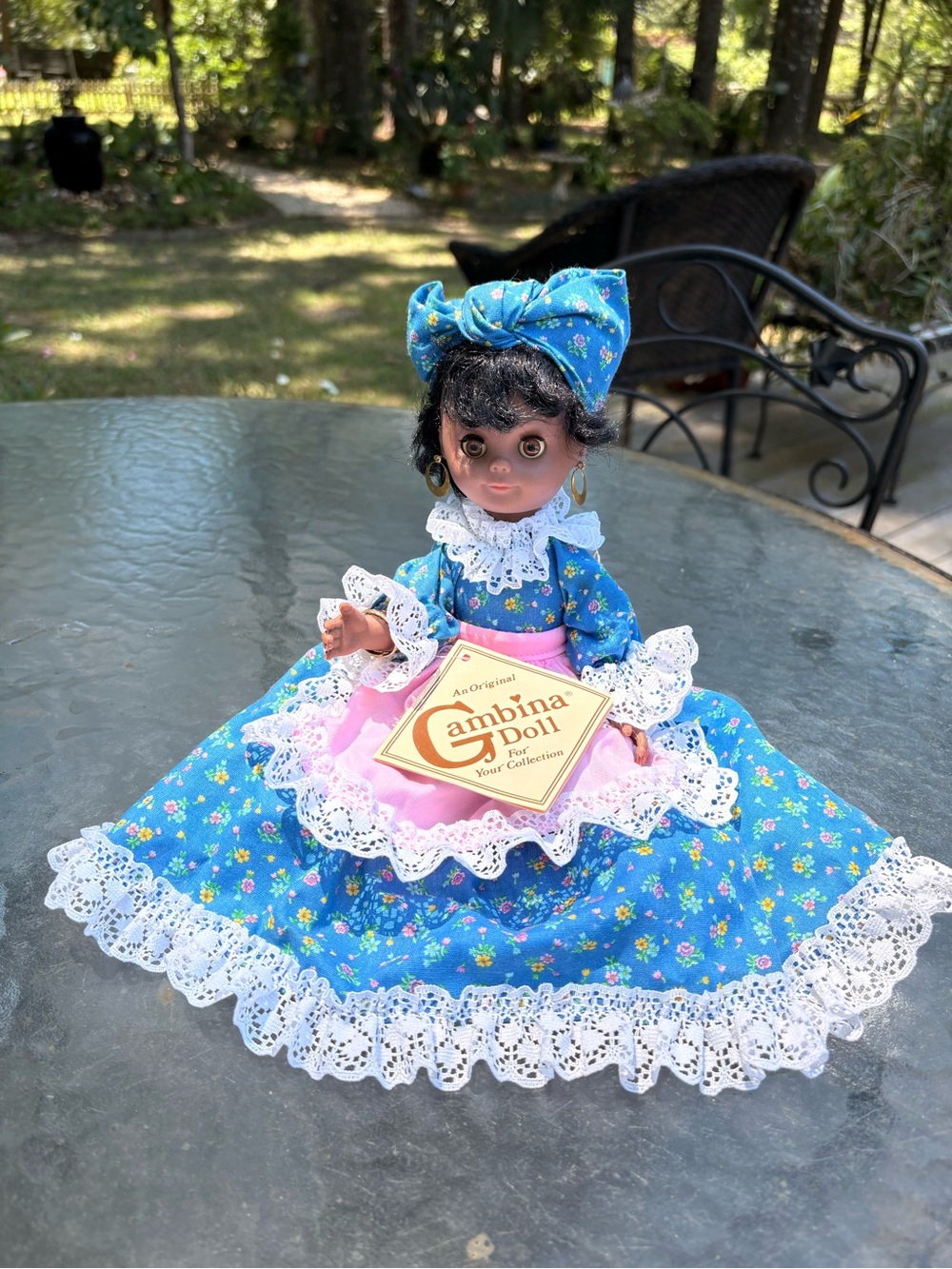 Gambina New Orleans collectors doll.  Traditional New Orleans dress.